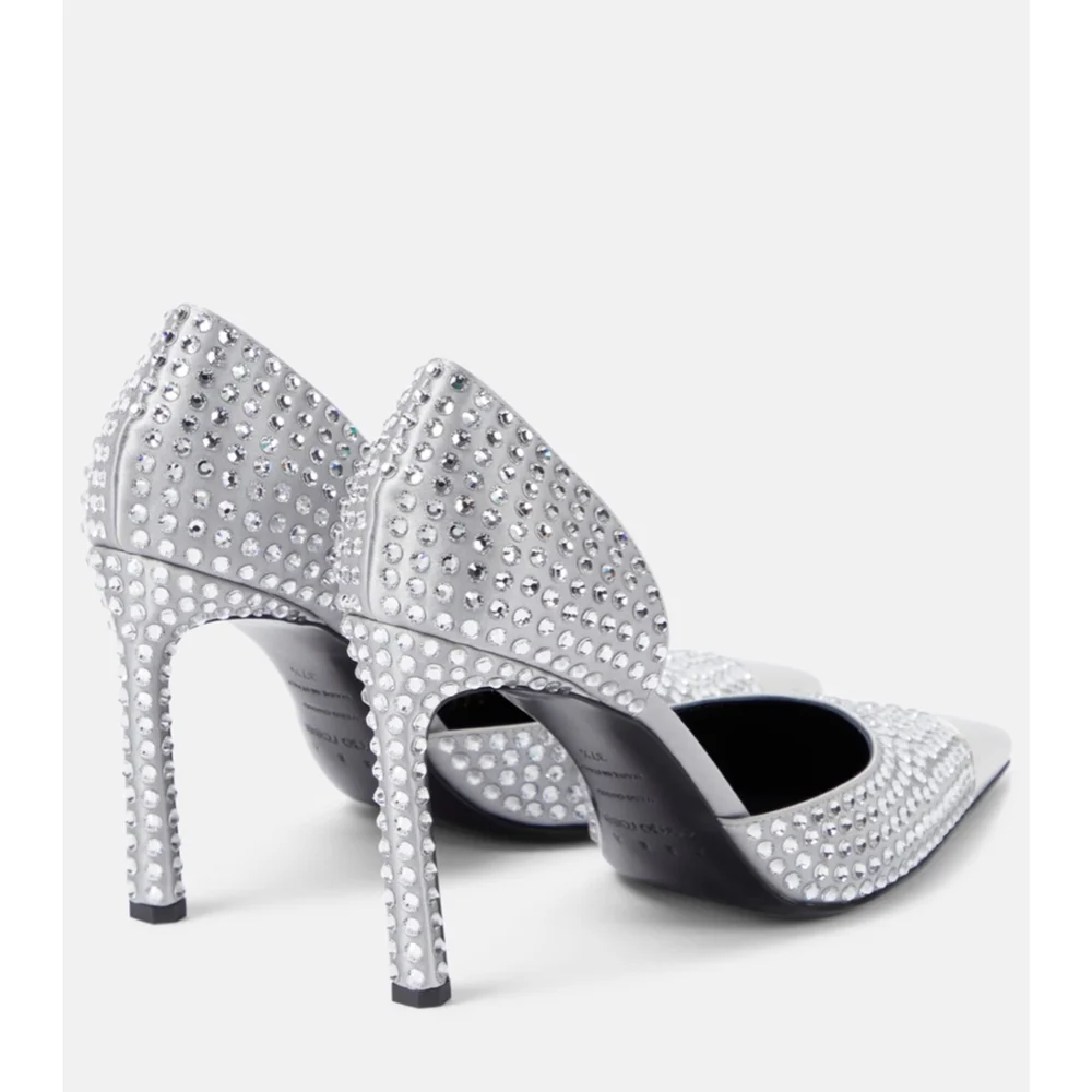 NWT Authentic - Sergio Rossi x Area 95mm rhinestone pumps size 39EU